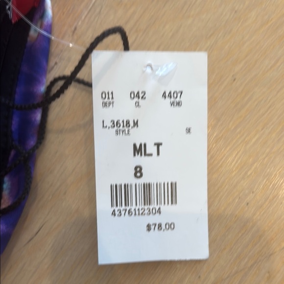 Stunning Vibrant Multicolor One-Shoulder Flutter Sleeve Dress NWT size 8. - Picture 2 of 6